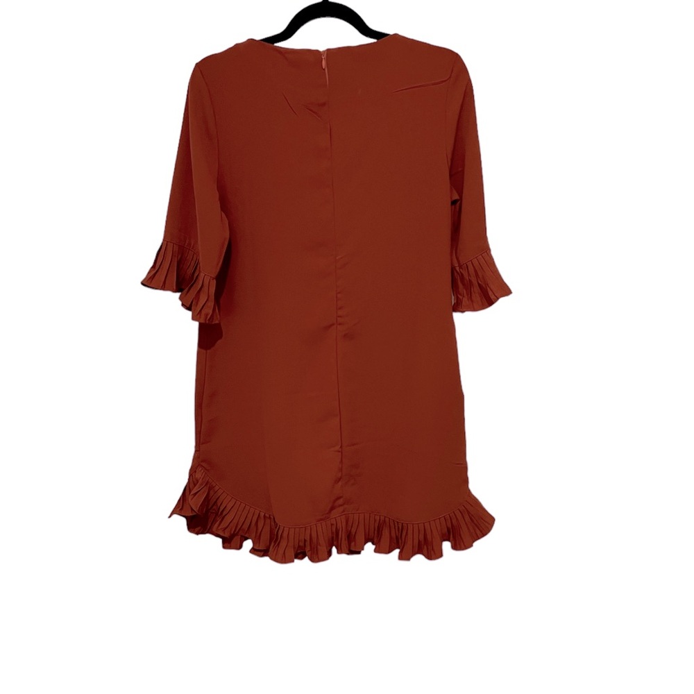 She + Sky Women Jr. Multi-layered Pleated Ruffle Short Sleeve Dress, - Picture 2 of 5